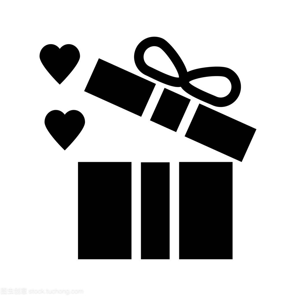 禮品盒標(biāo)志符號(hào)矢量圖標(biāo)